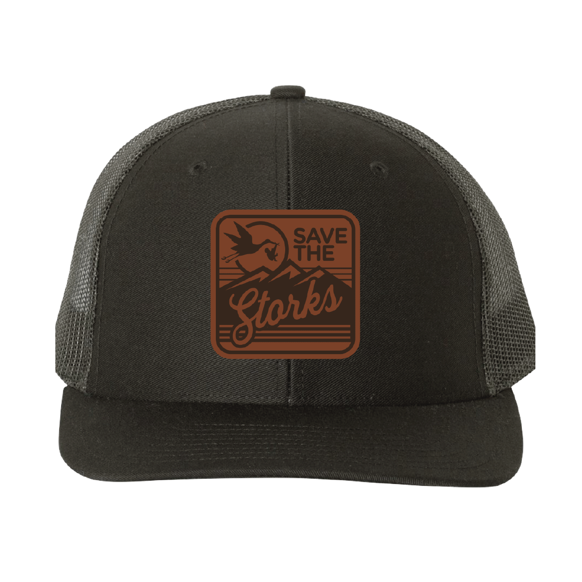 Stork Leather Patch Cap