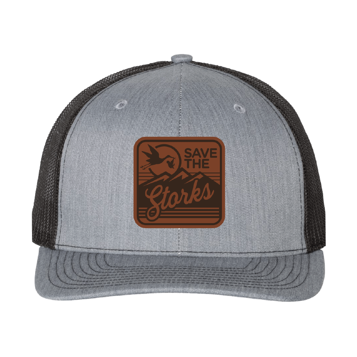 Stork Leather Patch Cap