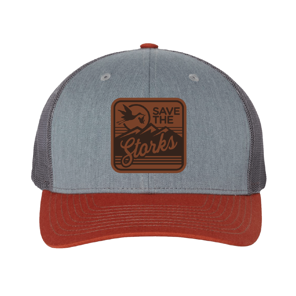 Stork Leather Patch Cap